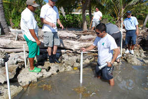 Val (foreground) at mangrove workshop