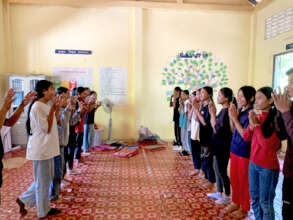 Dream class students in a group activity in class