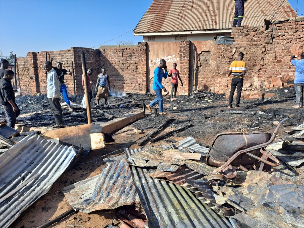 Restore acosmetics shop that caught fire in Uganda