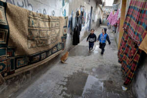 Palestinian refugee camp in Gaza