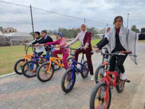 Palestinian Girls Cycling