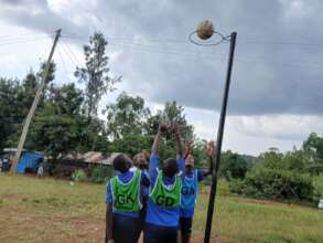 Girls practicing at the netball court - June 2025