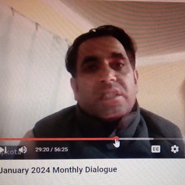 Bishnu appearing on Zoom Global Experience Forum
