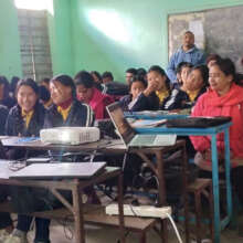 Children learning the perils of Human Trafficking