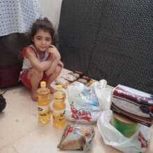 Child with food basket