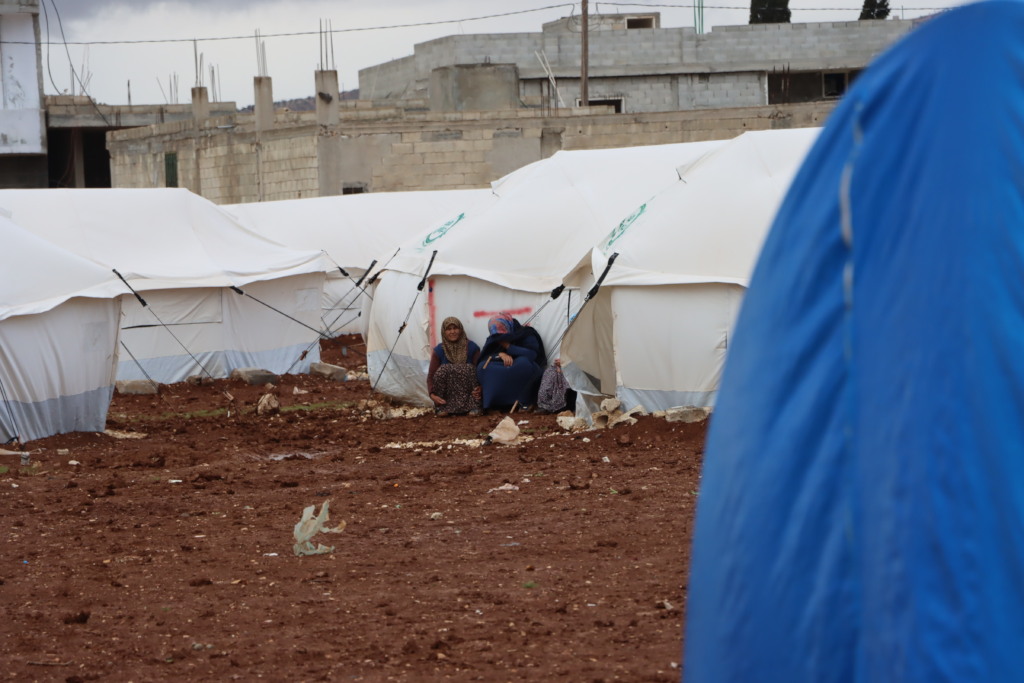 An evacuation camp in Syria