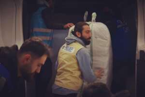 RI staff moving supplies in Southern Turkey