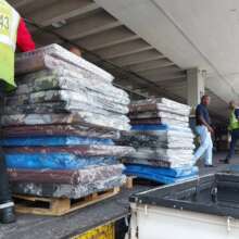 mattresses, sleeping bags, clothing and babygoods