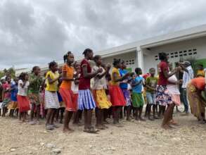 Students dancing at the Berketa handover ceremony