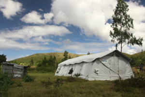 Tent provided to the school after cyclones