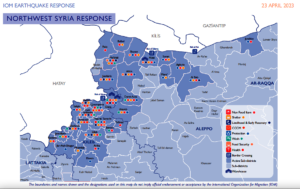 North West Syria response map