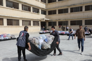 Jafra Staff Delivering Items in Shelter