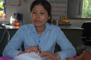 Kimmy, a counselor at the shelter.