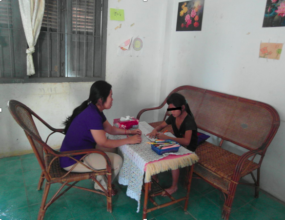 Chakrya with a counselor