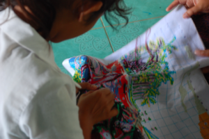 Art therapy at the shelter.