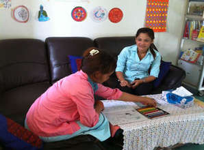 One-on-one counseling helps survivors to heal.