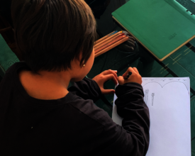 Art therapy with the program counselor