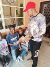Our Project Leader supporting the children