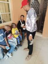 Our Project Leader supporting the children