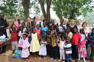 Most of the children and volunteers