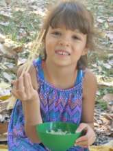 Learning how to use chopsticks!