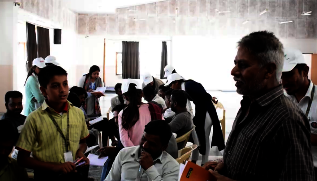 Adult literacy workshop with the locals