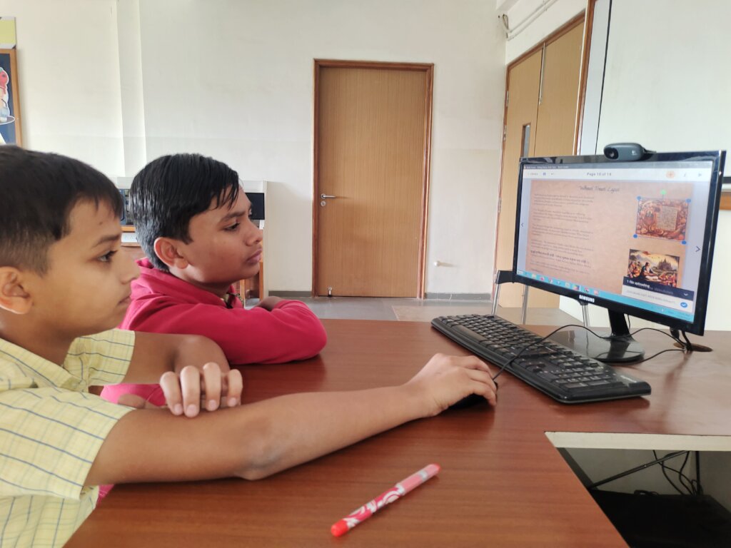 Students from India working on project