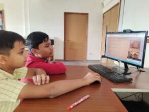 Students from India working on project