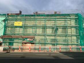 Scaffolding on the outside