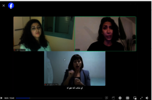 Screenshot of webinar on October 25