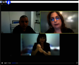 Screenshot of webinar on October 11