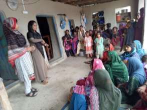 Meeting going on in village