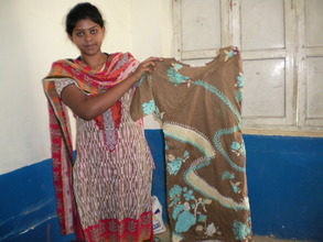 A Young women Learnt sewing skills