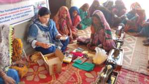 Skilled women sewing