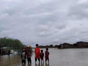 Women and children flood affected