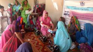 women happy to recieve training