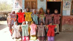 Young Women skilled in sewing