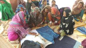 Sewing centers of women