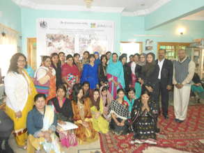 A group photo of young girls at AHD Office