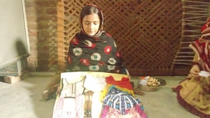 women trained in cutting and sewing within 3 month