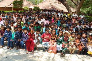 Children studying at Neelbagh