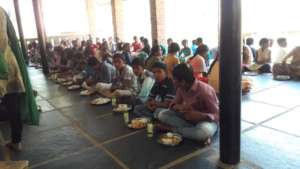 Children having special  lunch