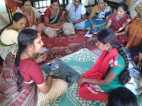 Ms.Nandini interacting with the teachers