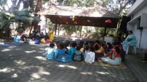 Creche Children and staff