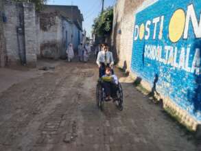 Mubashir entering the school