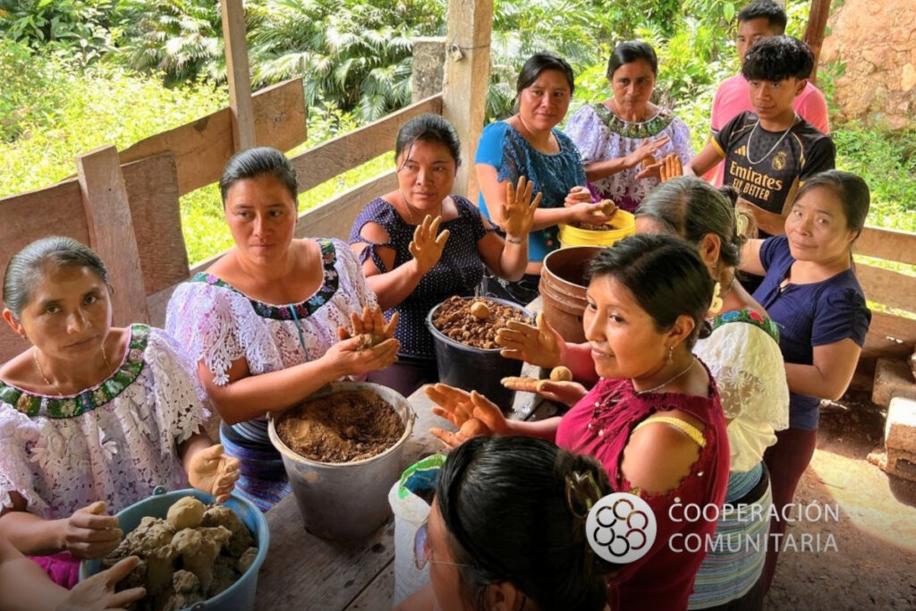 Community self-building with natural materials.
