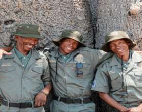 Pangolin rangers in their new uniforms