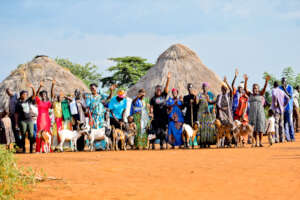The Nine women who received their goats!