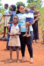 Our community coordinator with the lovely children