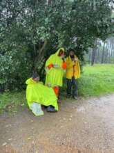 Benson's team in the cold rain
